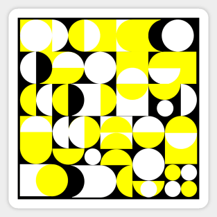 geometric yellow Sticker